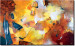 Cuadro Momento artístico (1 pieza) - abstracción con rayas de colores 48335