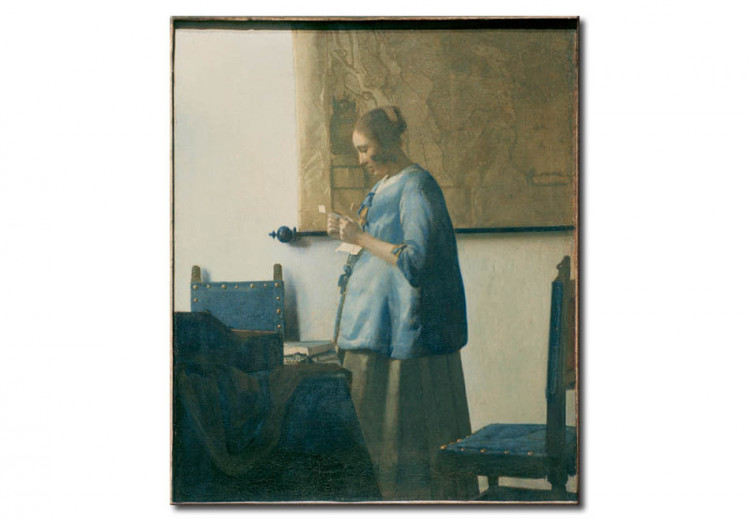 Riproduzione quadro Donna in azzurro che legge una lettera 53335