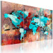Canvas Art Print Turquoise continents - triptych 55435 additionalThumb 2