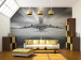 Wall Mural Reaching for the Clouds - Taking off airplane on a black and white background 61135