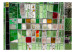 Mural de parede Vitral Verde - fundo com textura de elementos coloridos de vidro 92035 additionalThumb 1