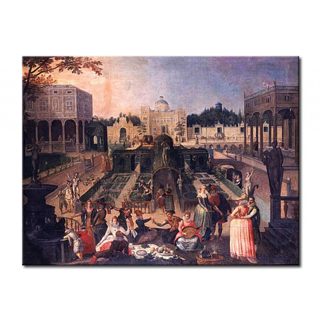 Målning A Feast In The Park Of The Duke Of Mantua