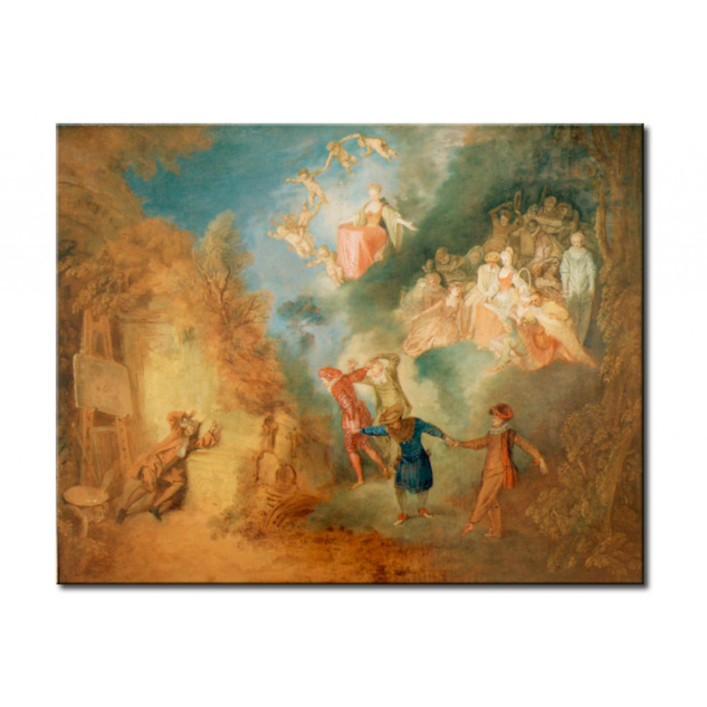 Schilderij  Antoine Watteau: Der Traum Des Künstlers
