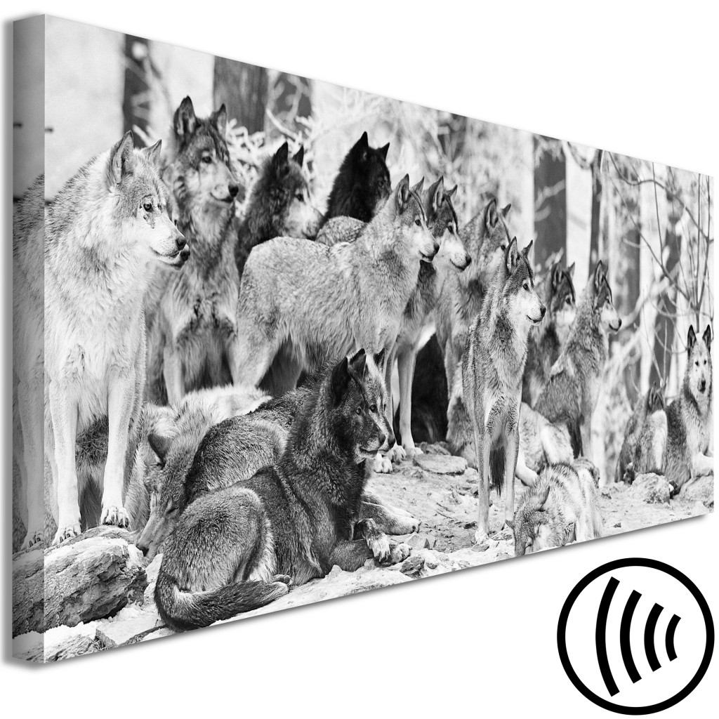 Målning Wolf Pack (1 Part) Narrow