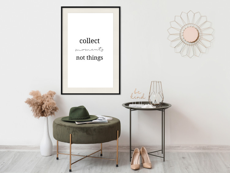 Wall Poster Collect Moments Not Things - Minimalist Typography on a White Background 146145 additionalImage 19