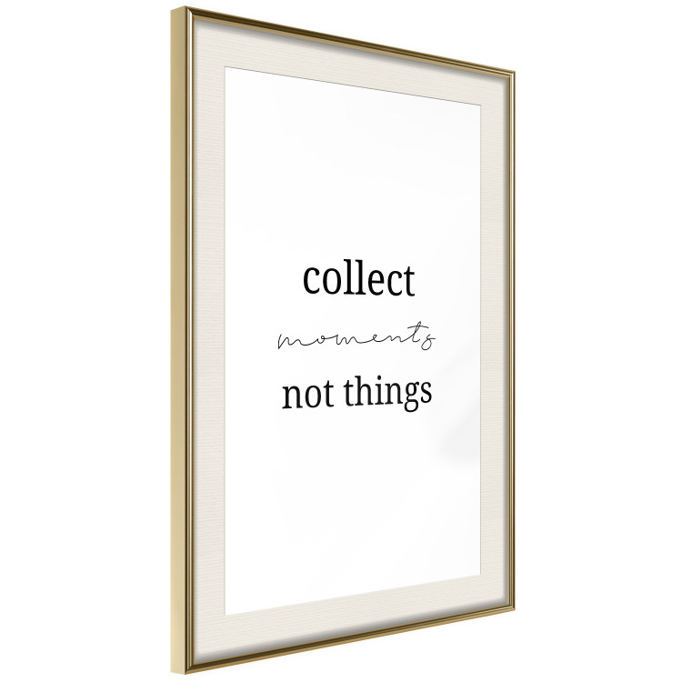 Wall Poster Collect Moments Not Things - Minimalist Typography on a White Background 146145 additionalImage 12