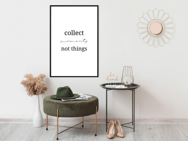 Wall Poster Collect Moments Not Things - Minimalist Typography on a White Background 146145 additionalImage 11