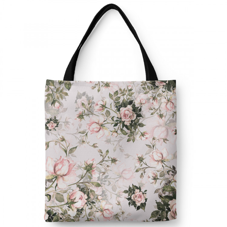 Borsa a sacco In a rose garden - flower composition in shades of green and pink 147445