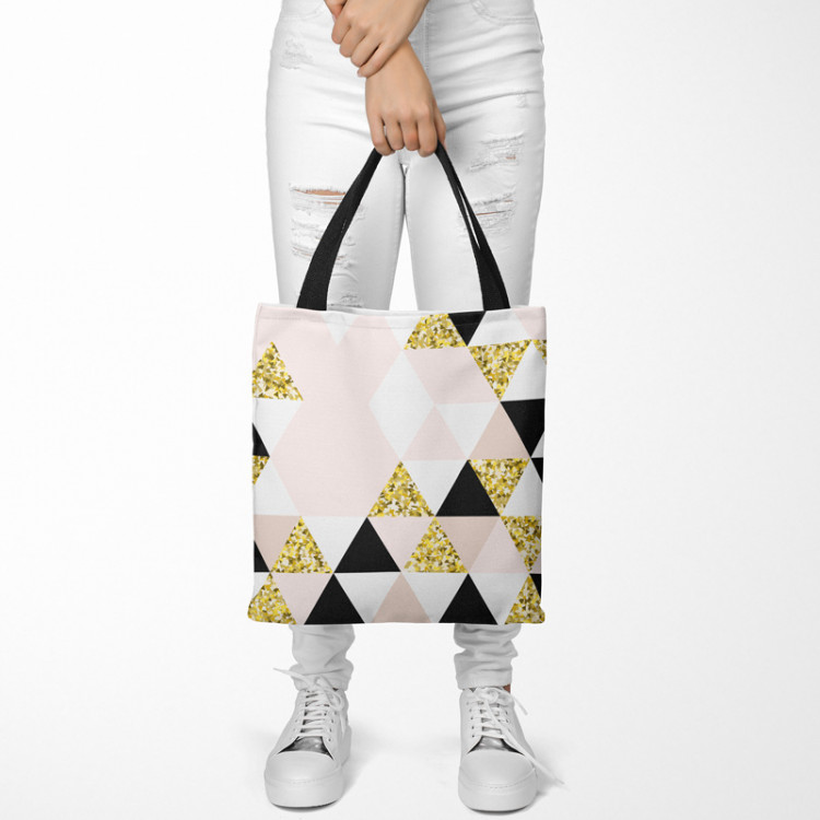 Borsa a sacco Colourful mosaic - a geometric composition of triangles 147545 additionalImage 2