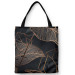 Shoppingväska Abstract leaves - an intriguing composition with a geometric motif 147645