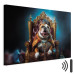 Målning AI Dog English Bulldog - Animal in the Role of King on the Throne - Horizontal 150245 additionalThumb 8