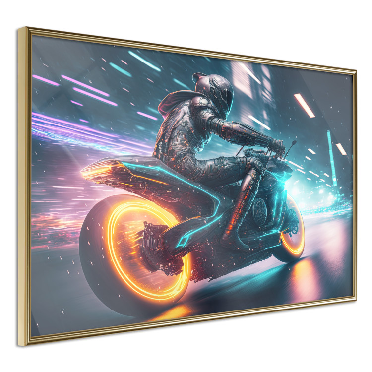 Poster Night Race - Speeding Motorcycle in the City Light 150645 additionalImage 6