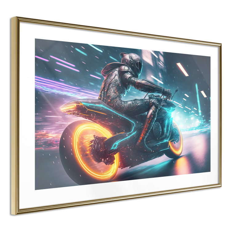 Poster Night Race - Speeding Motorcycle in the City Light 150645 additionalImage 9