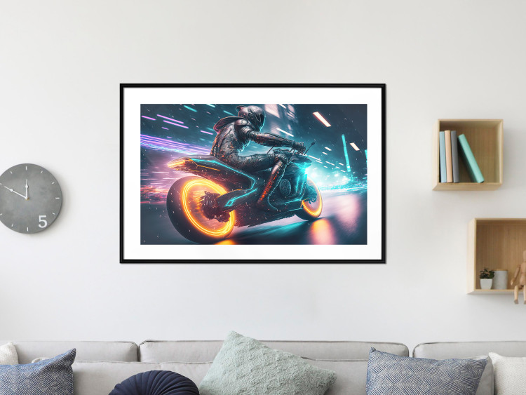 Poster Night Race - Speeding Motorcycle in the City Light 150645 additionalImage 15