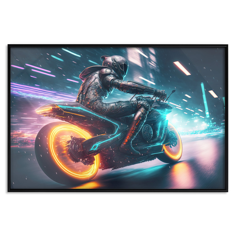 Poster Night Race - Speeding Motorcycle in the City Light 150645 additionalImage 20
