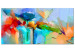 Cuadro en vidrio acrílico Colorful Garden - Abstract Rainbow Painted Flowers With Texture [Glass] 150845 additionalThumb 2
