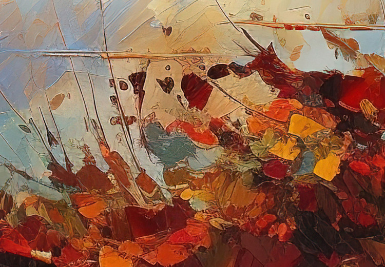 Poster Autumn Lake - Orange-Brown Landscape Inspired by Monet 151145 additionalImage 4