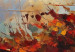Poster Autumn Lake - Orange-Brown Landscape Inspired by Monet 151145 additionalThumb 4