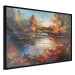Poster Autumn Lake - Orange-Brown Landscape Inspired by Monet 151145 additionalThumb 6
