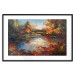 Poster Autumn Lake - Orange-Brown Landscape Inspired by Monet 151145 additionalThumb 26