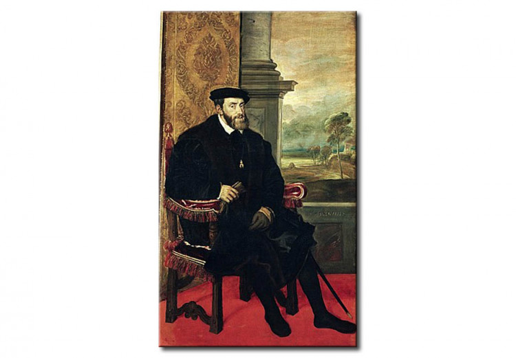 Reproduktion Sitzender Porträt von Kaiser Karl V. 50645
