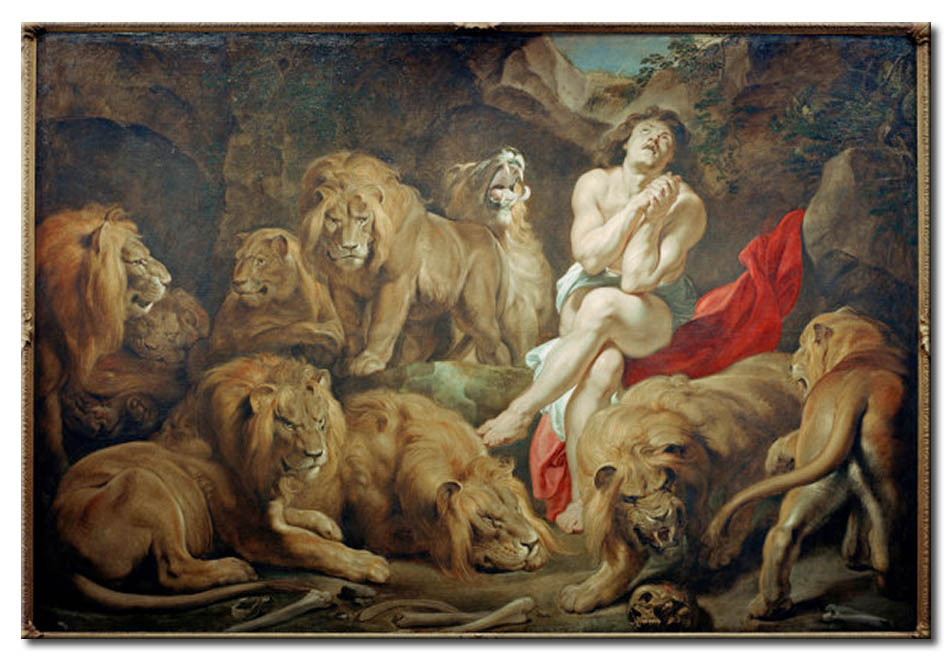 Reproducción de cuadro Daniel en el foso de los Leones - Peter Paul Rubens  - Pintores famosos