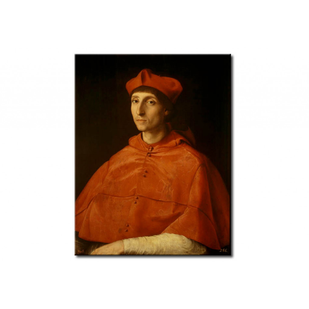 Schilderij  Rafael Santi: Portrait Of A Cardinal