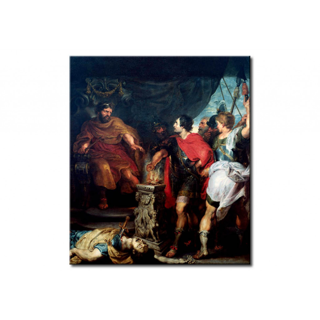 Schilderij  Peter Paul Rubens: Mucius Scaevola Before Porsenna