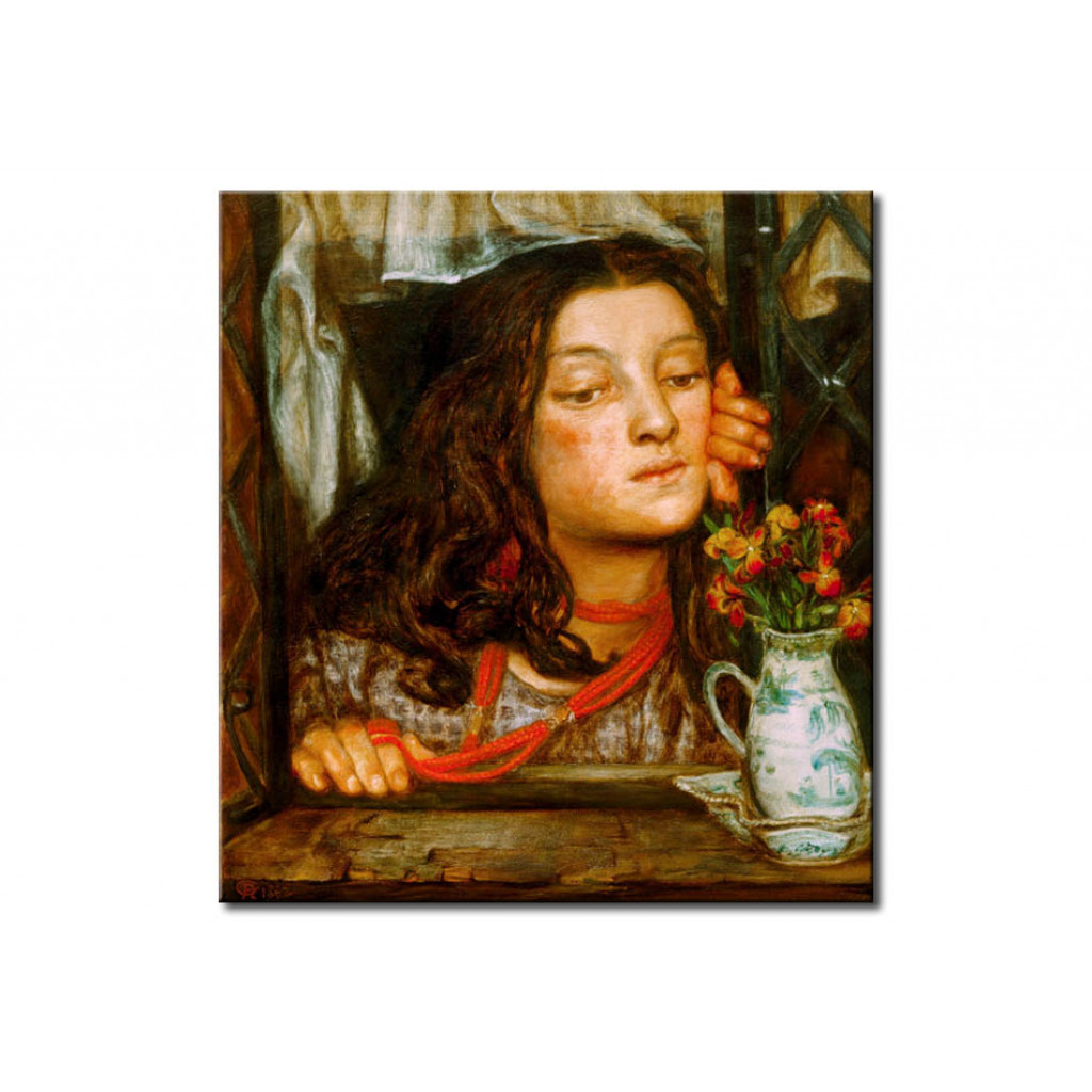 Schilderij  Dante Gabriel Rossetti: Girl At A Lattice