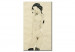Réplica de pintura Chica desnuda de pie con el pelo negro 53745