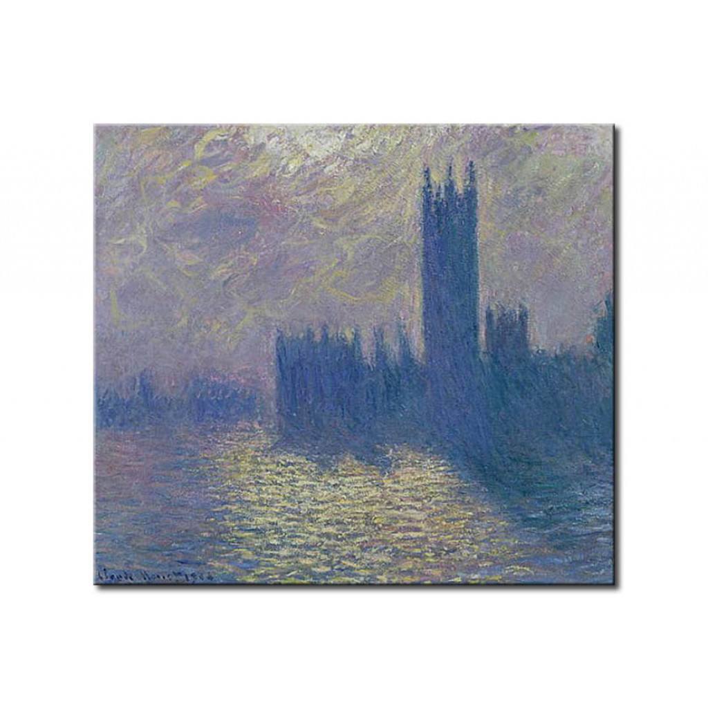 Reprodukcja Obrazu Budynek Parlamentu W Londynie (Efekt Mgły)