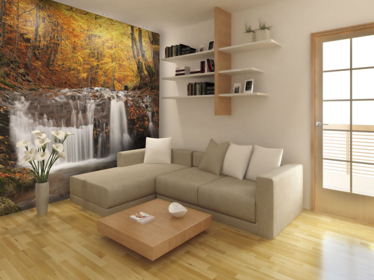 Wall Mural Autumn landscape : waterfall in forest 59845