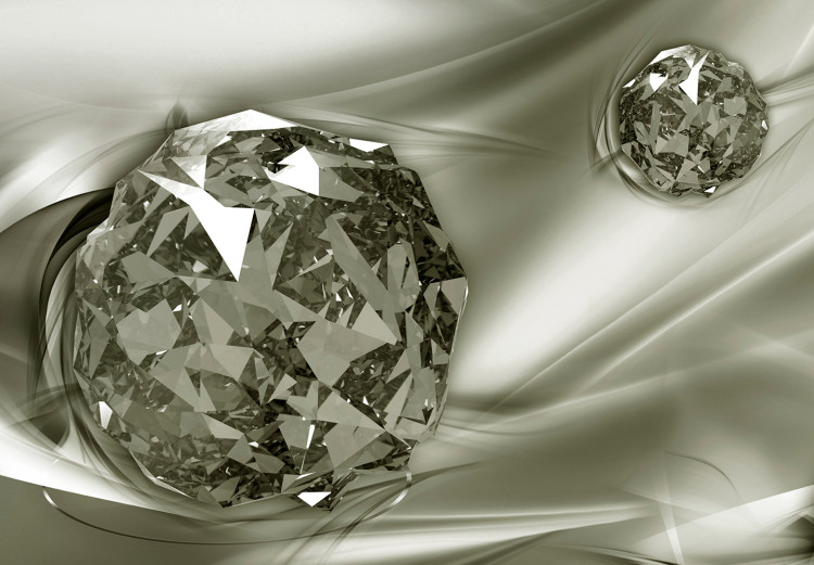 Fotomural Abstração em Verde - diamantes em um fundo com efeito de ondulações com diamantes 89545 additionalImage 4
