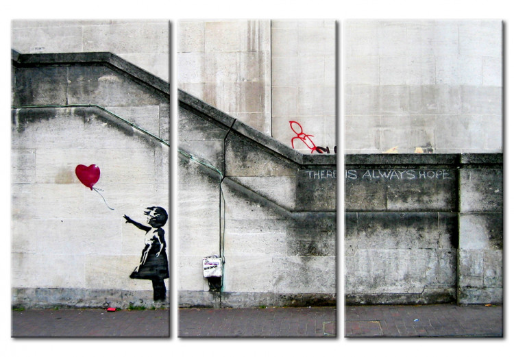 forudsigelse Normalisering fugtighed Canvas Painting Girl With a Balloon by Banksy - Street art - Canvas Prints