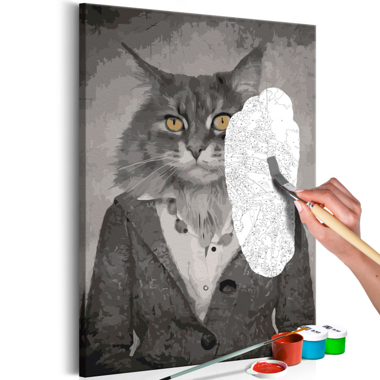 Wandbild zum Ausmalen Elegant Cat 108055 additionalImage 3