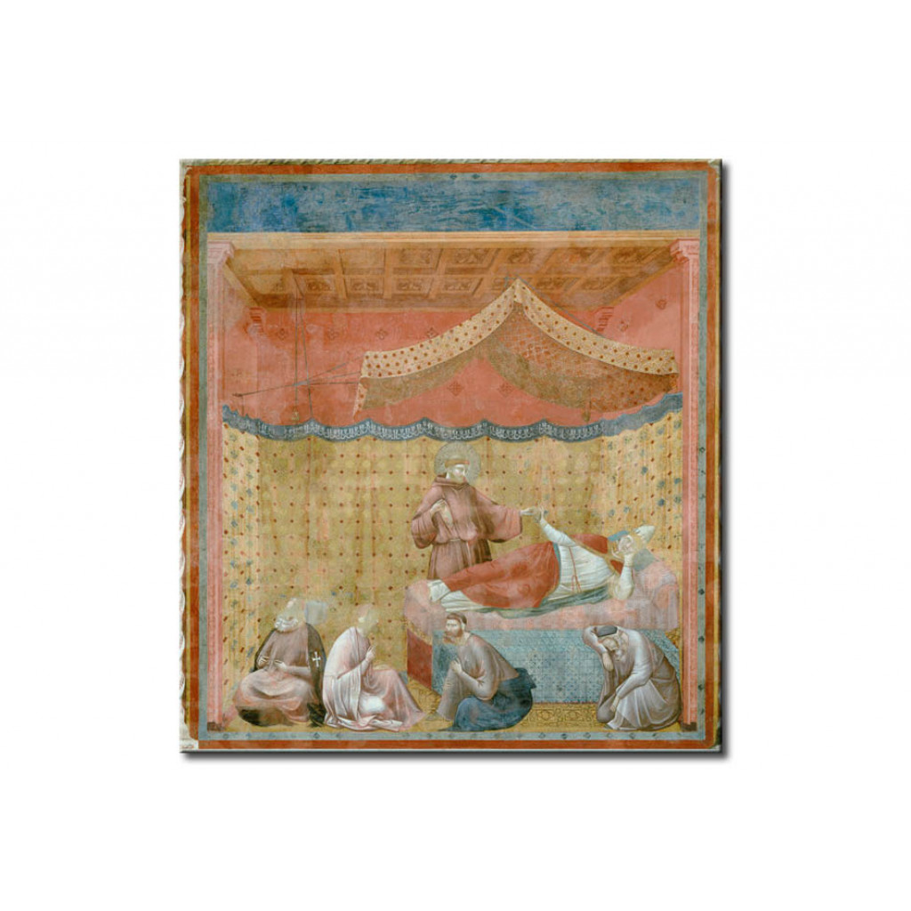 Schilderij  Giotto Di Bondone: The Vision Of Gregory IX