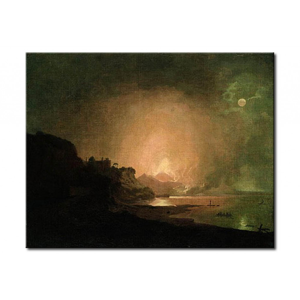 Schilderij  Joseph Wright Of Derby: The Eruption Of Mount Vesuvius