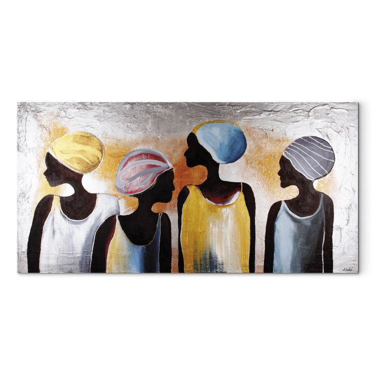 Obraz Sztuka afrykańskich kobiet (1-częściowy) - ręcznie malowane postacie 118355 additionalImage 7