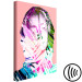 Obraz Neonowa Madonna - kolorowy portret kobiety z botanicznym wzorem 122355 additionalThumb 6