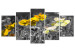 Obraz Żółte maki (5-częściowy) szeroki 123055