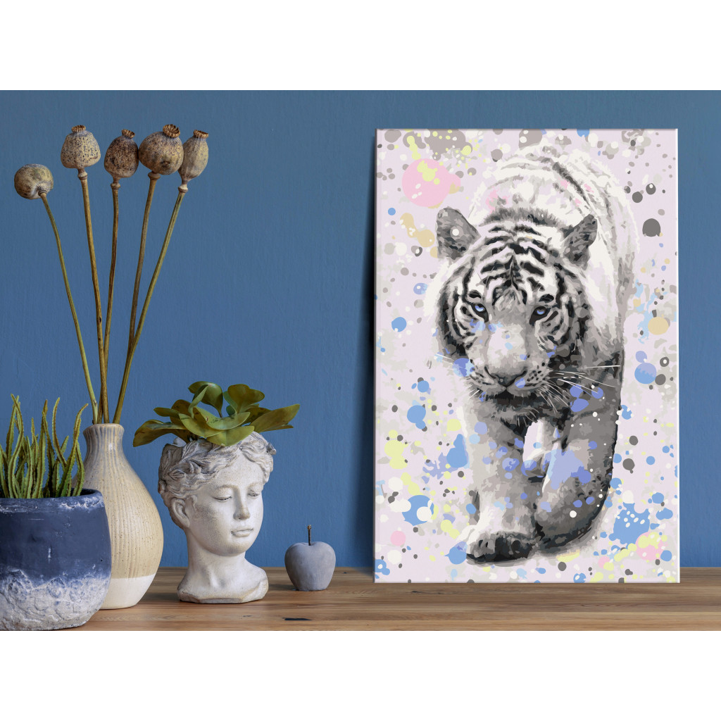 Obraz Do Malowania Po Numerach Biały Tygrys