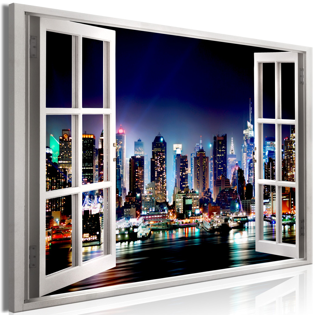 Schilderij Window: View Of New York [Large Format]