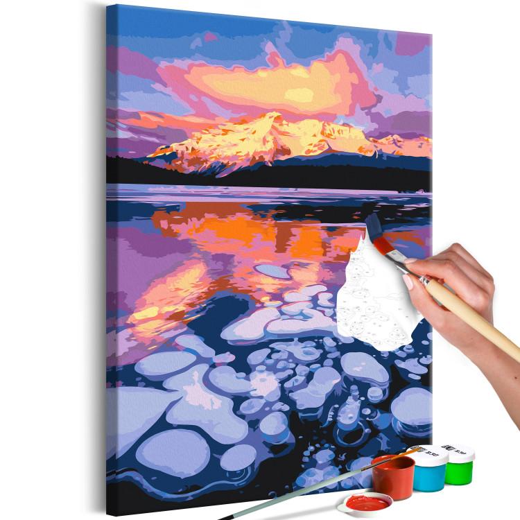 Obraz do malowania po numerach Jezioro Minnewanka 131455 additionalImage 3