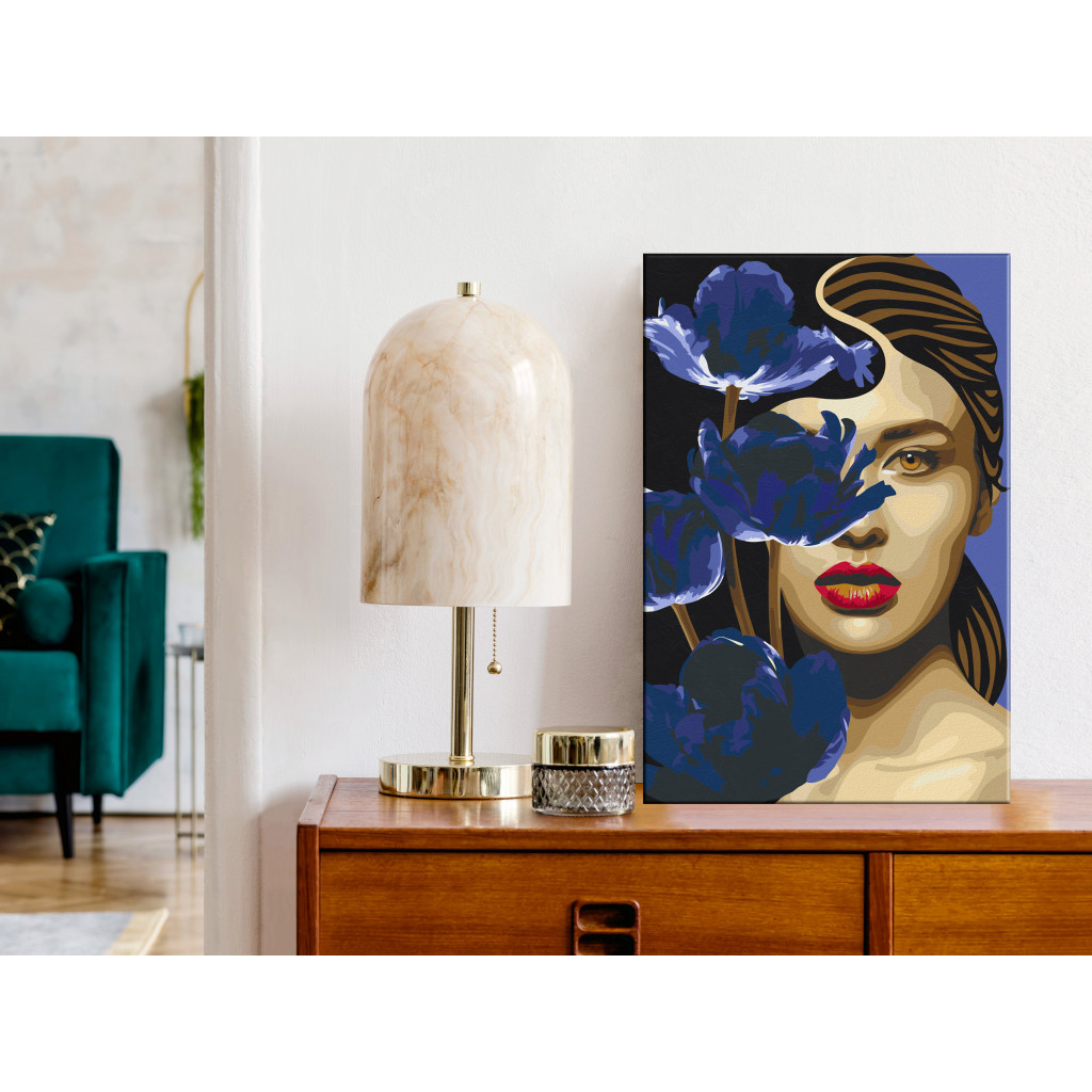 Obraz Do Malowania Po Numerach Elegancki Niebieski