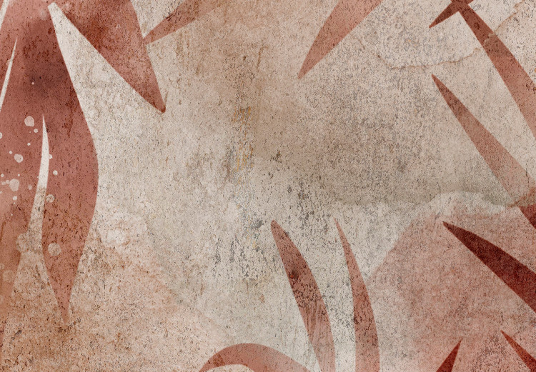 Carta da parati moderna Foglie di rame - tema vegetale in colore di rame su uno sfondo chiaro 135455 additionalImage 4