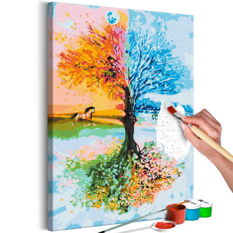 Wandbild zum Ausmalen Four-Seasons Tree 137455 additionalImage 5