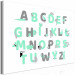 Tableau décoratif Polish Alphabet for Children - Mint and Gray Letters with Animals 146455 additionalThumb 2