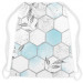 Sportbeutel Subtle hexagons - composition in shades of white and blue 147555 additionalThumb 2