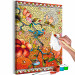 Paint by number Orange Nature - Colorful Stained Glass Window With Birds and Magnolia Bush 148455 additionalThumb 3