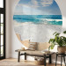 Round wallpaper Tide of Sea Waves - Turquoise Depth of the Sea on a Sunny Day 149155 additionalThumb 3
